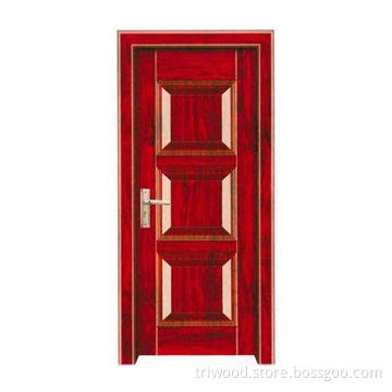 Exquisite Interior Steel Wooden Door with Natural Wood-like Painted Steel